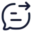 Messageoutgoing icon with stroke standard style