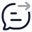 Messageoutgoing icon with twotone rounded style