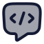 Messageprogramming icon with duotone rounded style