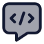 Messageprogramming icon with duotone standard style