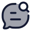 Messagesearch icon with duotone standard style