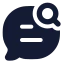 Messagesearch icon with solid standard style