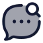 Messagesearch icon with duotone rounded style
