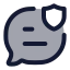 Messagesecure icon with duotone rounded style