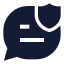 Messagesecure icon with solid sharp style