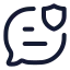 Messagesecure icon with stroke rounded style
