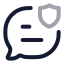Messagesecure icon with twotone rounded style