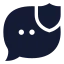 Messagesecure icon with solid sharp style
