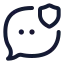 Messagesecure icon with stroke rounded style