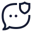 Messagesecure icon with stroke sharp style