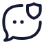 Messagesecure icon with stroke standard style