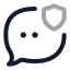 Messagesecure icon with twotone rounded style