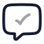 Messagesquarecheck icon with twotone rounded style