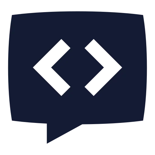 Message Square Code Icon in Solid Sharp style