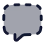 Messagesquaredashed icon with duotone rounded style