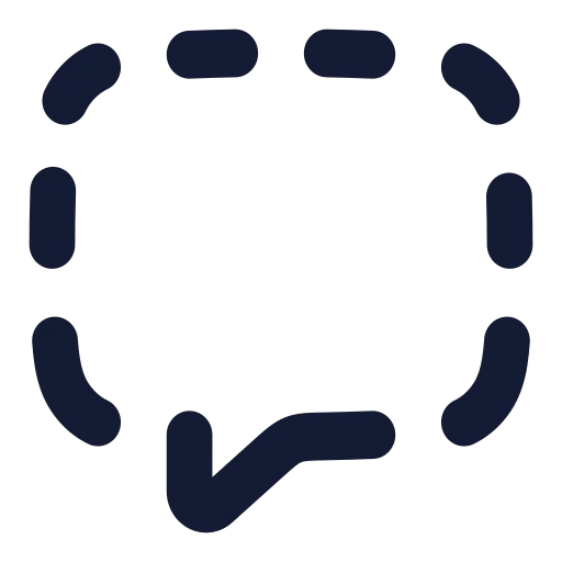 Message Square Dashed Icon in Solid Rounded style