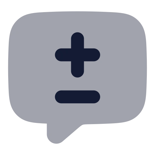 Message Square Diff Icon in Bulk Rounded style