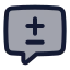 Messagesquarediff icon with duotone standard style