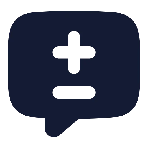 Message Square Diff Icon in Solid Rounded style