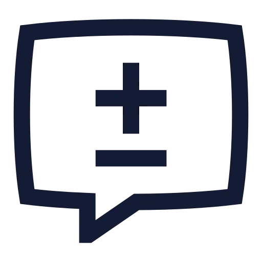 Message Square Diff Icon in Stroke Sharp style