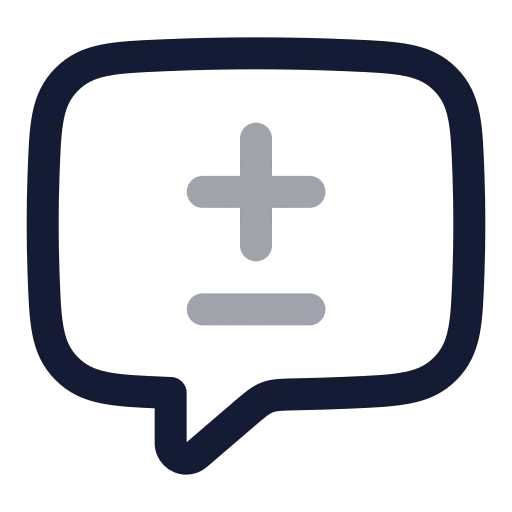 Message Square Diff Icon in Twotone Rounded style