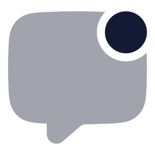 Message Square Dot Icon in Bulk Rounded style