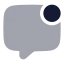 Messagesquaredot icon with bulk rounded style