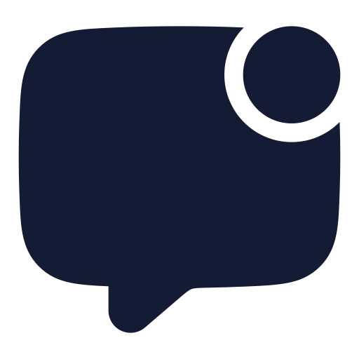 Message Square Dot Icon in Solid Rounded style