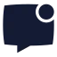 Messagesquaredot icon with solid sharp style