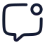 Messagesquaredot icon with stroke rounded style