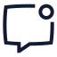 Messagesquaredot icon with stroke sharp style