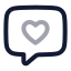 Messagesquareheart icon with twotone rounded style