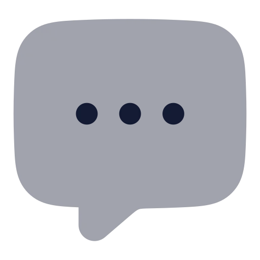 Message Square More Icon in Bulk Rounded style