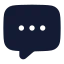 Messagesquaremore icon with solid rounded style