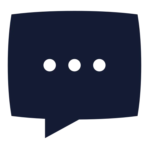 Message Square More Icon in Solid Sharp style