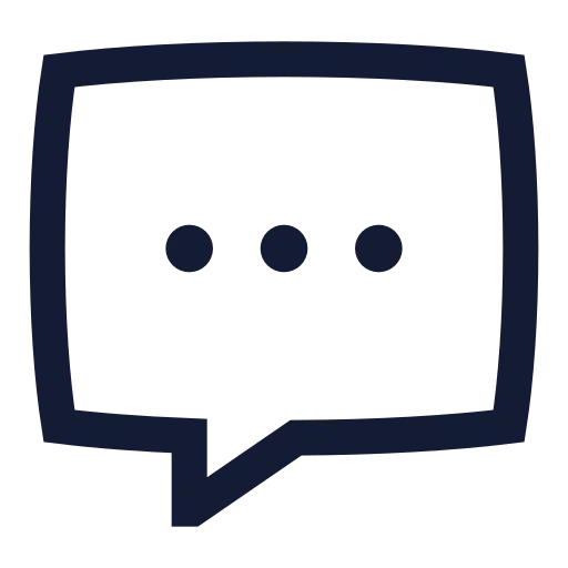 Message Square More Icon in Stroke Sharp style