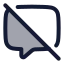 Messagesquareoff icon with duotone rounded style