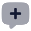 Messagesquareplus icon with bulk rounded style