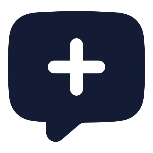 Message Square Plus Icon in Solid Rounded style