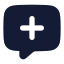 Messagesquareplus icon with solid rounded style