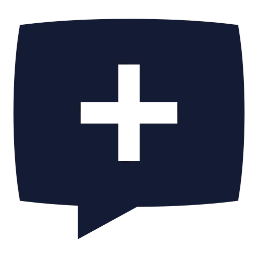 Message Square Plus Icon in Solid Sharp style