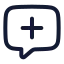 Messagesquareplus icon with stroke rounded style