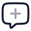 Messagesquareplus icon with twotone rounded style