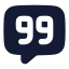 Messagesquarequote icon with solid rounded style