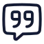 Messagesquarequote icon with stroke standard style