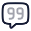 Messagesquarequote icon with twotone rounded style