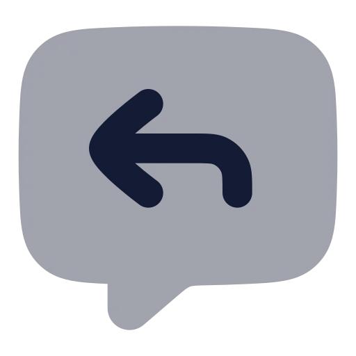 Message Square Reply Icon in Bulk Rounded style