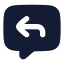 Messagesquarereply icon with solid rounded style