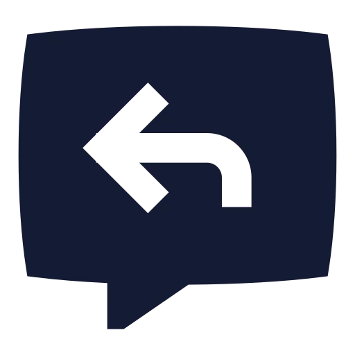 Message Square Reply Icon in Solid Sharp style