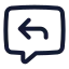 Messagesquarereply icon with stroke standard style